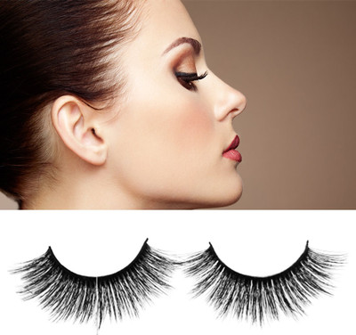 NADJA False Lashes Black Nature Fluffy Long Soft 1 Pair Package(Pack of 1)