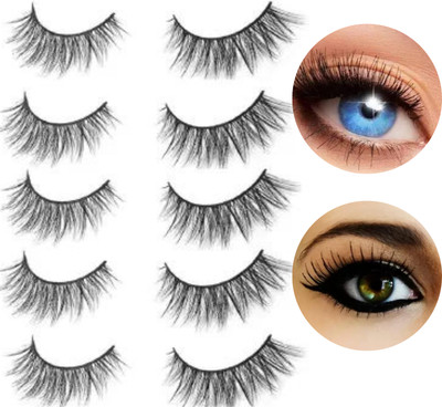 Hidden Beauty Professional 3D Effect False Eyelashes (5 Pair)(Pack of 5)