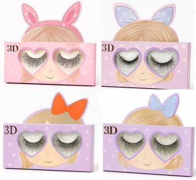 GABBU Reusable Fake False Eyelashes For Eyes(Pack of 4)