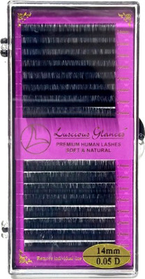 luscious glances Soft And Natural Eyelash Extensions Lashes 0.5 Thickness Curl-D(Pack of 1)