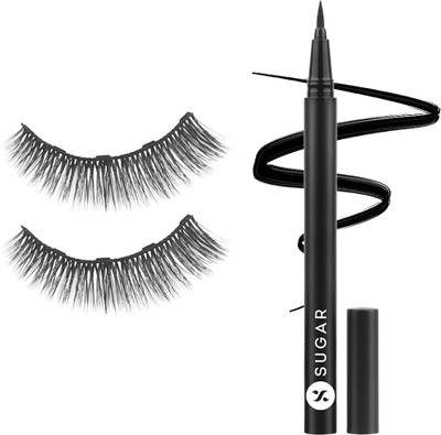 SUGAR Cosmetics Maximeyes Drama Magnetic Eyelashes & Eyeliner - 03 Melodrama(Pack of 1)