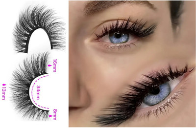 Vyomiris Handmade False Lashes Long Soft Fiber Reusable(Pack of 1)