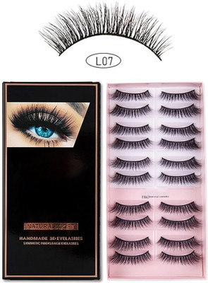 IMagic 3D Lightweight False Eye Lashes | Made from Synthetic Hair and Lightweight (L07)(Pack of 10)