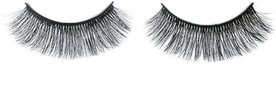 AFARAXIA New Black Handmade Natural False Eyelashes(Pack of 1)