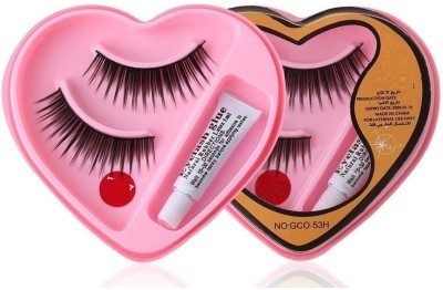 FELICECHIARA Black Heart Pack Thick Long False Eyelashes Makeup(Pack of 1)