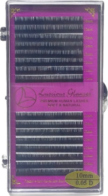 luscious glances Soft And Natural Eyelash Extensions Lashes 0.5 Thickness Curl-D(Pack of 1)