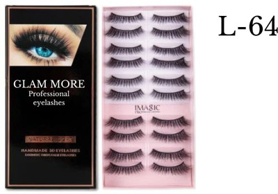 glam more false eyelashes L-64(Pack of 20)