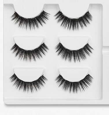 Amaryllis Handmade Natural 3D Thick Long False Eyelashes Pack Of 3(Pack of 3)