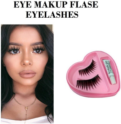 Aylily New Easy to Wear Heart Shape Eyelashes With Glue(Pack of 1)