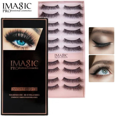 NANCY AJRAM X IMAGIC Eyelash Kit , Handmade 3D Mink silky lash lifting False Eye Lashes(Pack of 10)