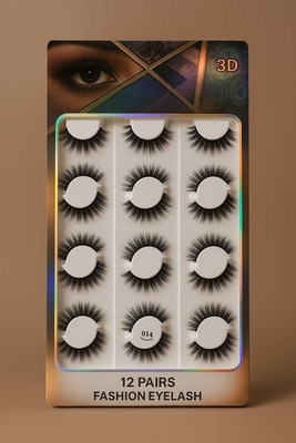 GTC Glamora 12 Pair 3D Volume Eyelash Set(Pack of 12)