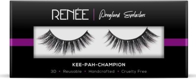 Renee False Eyelashes, Easy to Use, Comfortable - Pre-glued - Kee - Pah - Champion(Pack of 1)