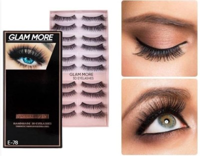 glam more false eyelashes E-78(Pack of 20)