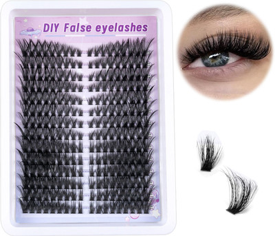 HASTHIP Wispy Lash Clusters 252PCS Natural Eyelash Extensions 8-16mm Mix DIY Lashes(Pack of 1)