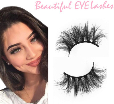 FELICECHIARA Eyelashes Handmade Black Nature Fluffy(Pack of 1)