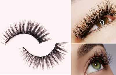 Amaryllis Full Black Handmade Natural 3D Thick Long False Eyelashes(Pack of 1)