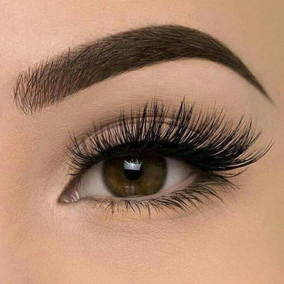 BLUEMERMAID Thick Long Polyester False Eyelashes with Eye Glue PACK OF 6(Pack of 6)