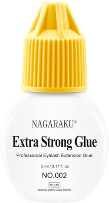 Nagaraku Eyelash Extension Black Glue Eyelash Extension Glue Low Smell Extra Strong 1-2S(Pack of 1)