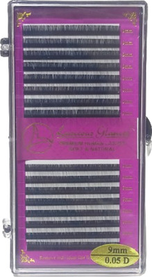 luscious glances Soft And Natural Eyelash Extensions Lashes 0.5 Thickness Curl-D(Pack of 1)