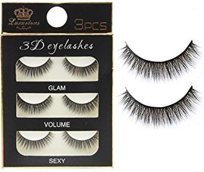 EKINSU 3 Pairs False Eyelashes, Handmade Natural 3D Thick(Pack of 3)