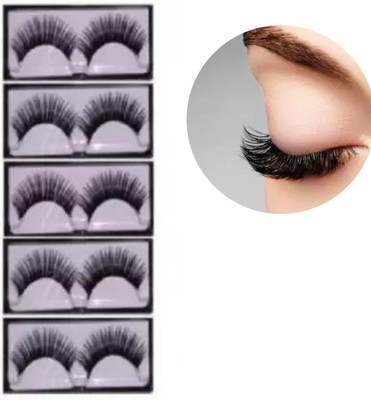 Hidden Beauty Professional 3D Effect False Eyelashes for Women(5 Pair)(Pack of 5)