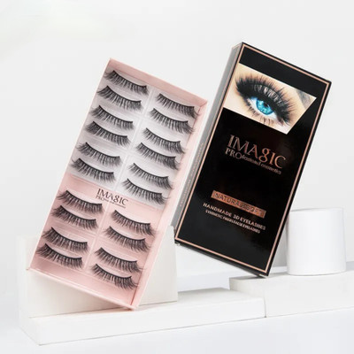 HSQ X IMAGIC 3D Natural Soft Eyelashes | Handmade Lightweight Reusable Lash Set(Pack of 1)