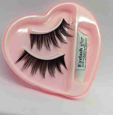 WB False-Fake Eyelashes With Glue Set Natural (Pack of 2) (Pack of 2)(Pack of 2)