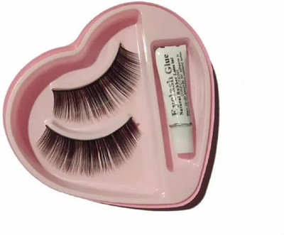 GABBU False Eye lashes With Glue(Pack of 1)