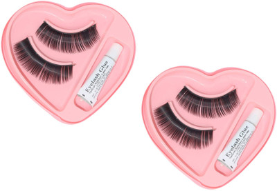 tanvi27 2 Pairs Natural 3D Thick Long False Eyelashes(Pack of 2)