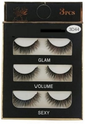 MR. HUDA Black Handmade Natural 3D Thick Long False Eyelashes(Pack of 1)