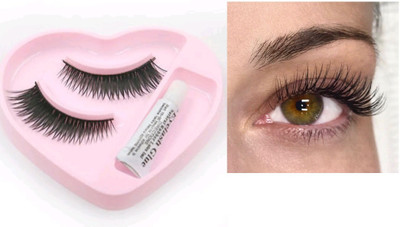 BLUEMERMAID Best Natural Long False Eyelashes Heart-Shaped Packaging(Pack of 1)