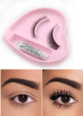 BLUEMERMAID False Eye lashes With Glue(Pack of 1)