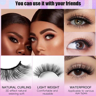 USBK Daily Wear & Special Occasions Soft 3D False Eyelashes(Pack of 1)