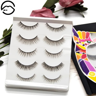 MARS 5 Pairs False Eyelashes | Faux Mink Lashes Natural Look(Pack of 5)