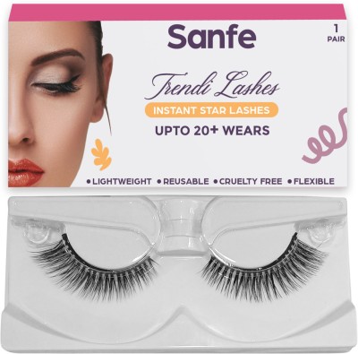 Sanfe Instant Star Lashes False Eyelash Long Lasting Natural Look with Glue G07 1 pair(Pack of 1)