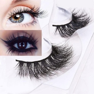 SEUNG Natural Black Thick Long False Eyelashes Makeup(Pack of 1)