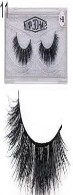 Osking Reusable 3D Faux Mink Curly Thick Self-adhesive False Eyelashes Lashes Extension(Pack of 1)