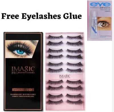 IMagic false eyelashes and free eyelashes glue(Pack of 10)