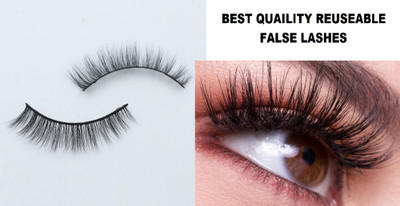NADJA Makeup Handmade Messy Cross Style False Eyelashes(Pack of 1)