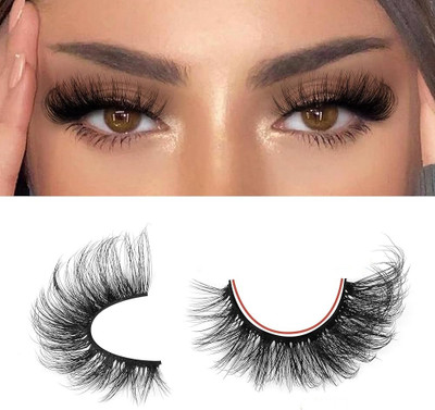 USBK HIGH QUALITY NATURAL FAKE 3D EYELASHES BEST FOR WOMEN(Pack of 1)