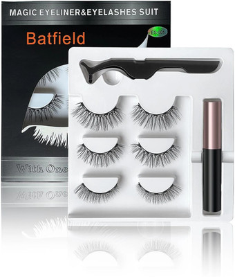 batfield 6PCS Magnetic False Eyelashes, Reusable Fake Eyelashes , Natural False Eyelashes(Pack of 1)
