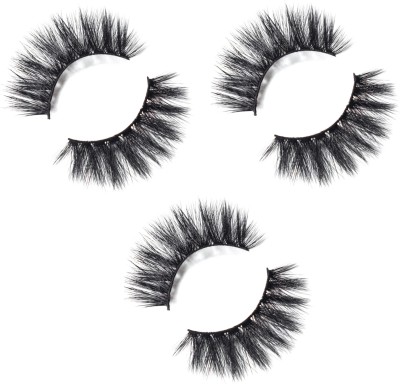 ADJD Natural Fake Eyelashes False Eyelashes Natural Lashes(Pack of 3)