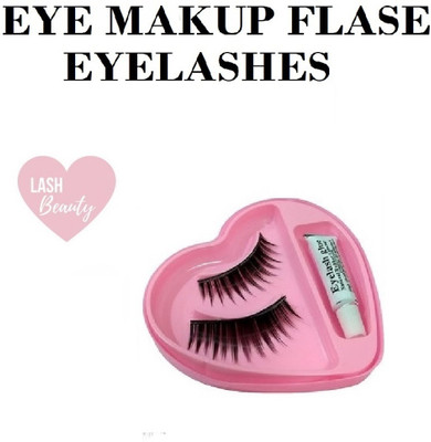 Aylily Natural Easy to Wear Heart Shape Eyelashes With Glue(Pack of 1)