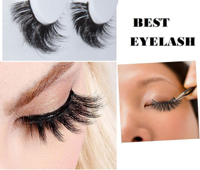 USBK Natural 3 D false eyelashes Black Handmade(Pack of 1)