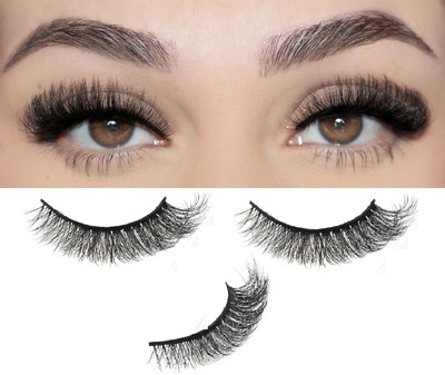 USBK Natural False Eyelashes Wispy Lashes(Pack of 1)