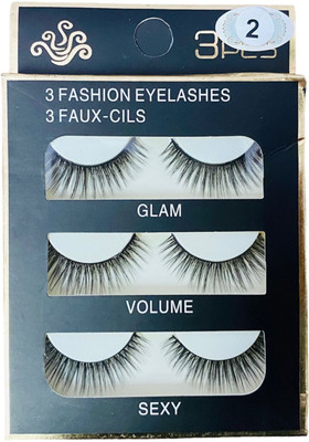 glam more 3 pair eyelashes a02(Pack of 1)