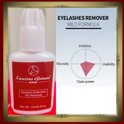 luscious glances Eyelash Extension Gel Remover Fast Lash Adhesive Dissolution 15 ML(Pack of 1)