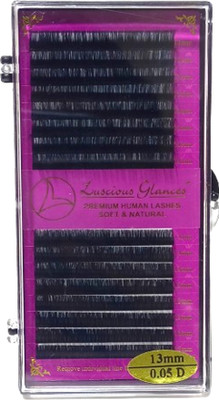 luscious glances Soft And Natural Eyelash Extensions Lashes 0.5 Thickness Curl-D(Pack of 1)
