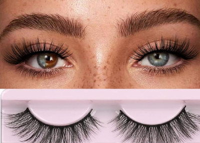 Vyomiris Best False Lashes Black Nature Fluffy Long Soft 1 Pair Package(Pack of 1)