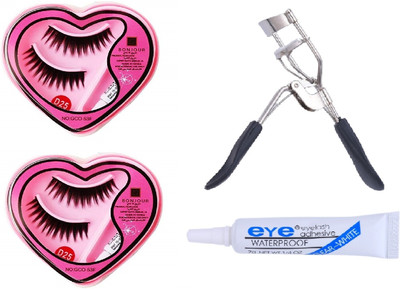 angelie Combo of Eyelash Curler and False Eyelashes(Pack of 1)